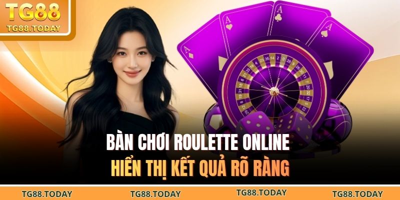 Bàn chơi roulette online hiển thị kết quả rõ ràng